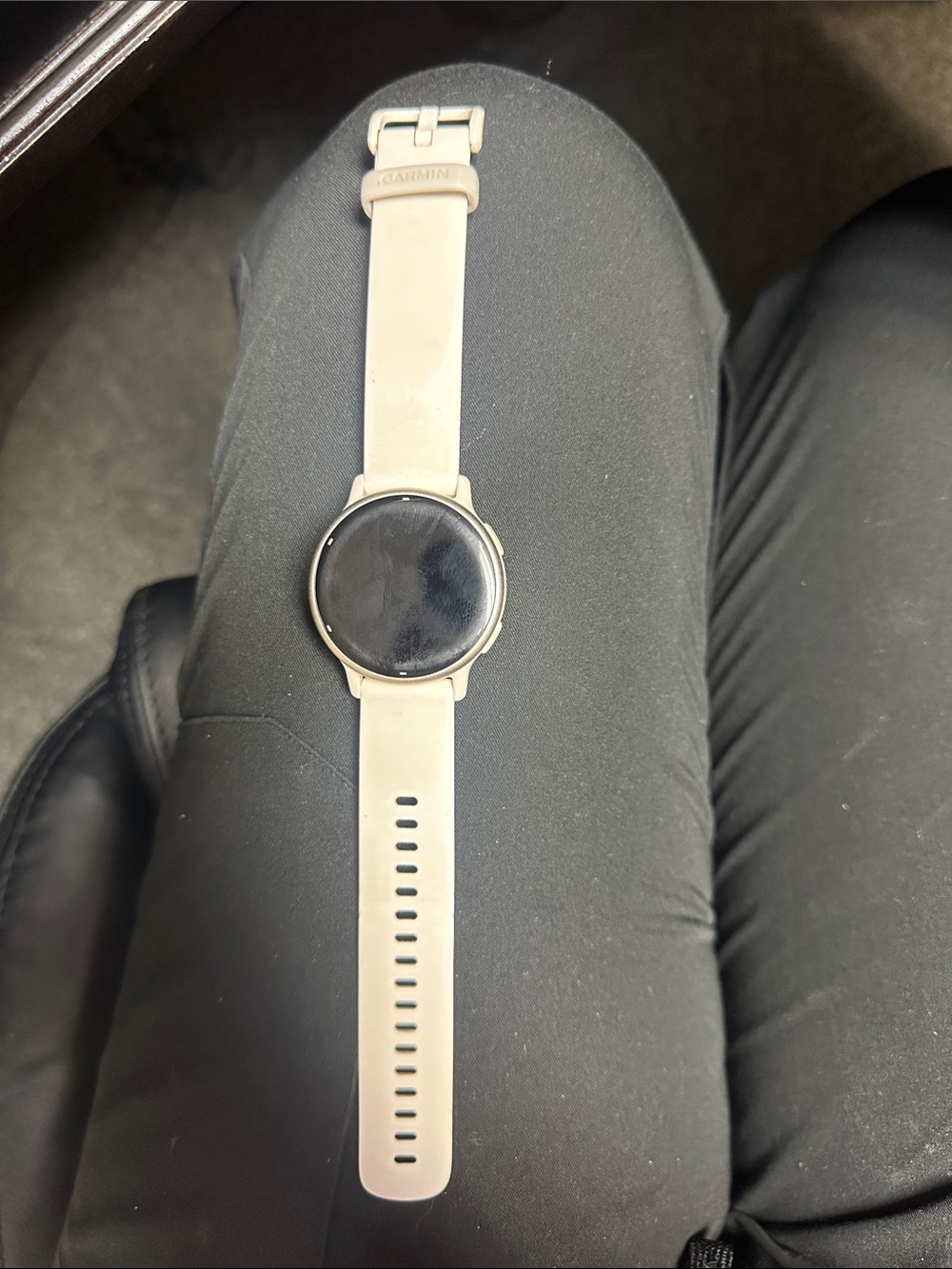 garmin Venu 2S Smartwatch in Light Beige Silicone